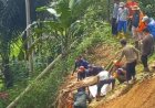 Polsek Pacet Lakukan Cek TKP Bencana Tanah Longsor Di Desa Batulawang